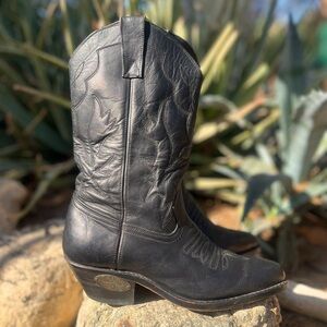 RANGO | Black Leather Women’s Cowboy Boots 41 US 10